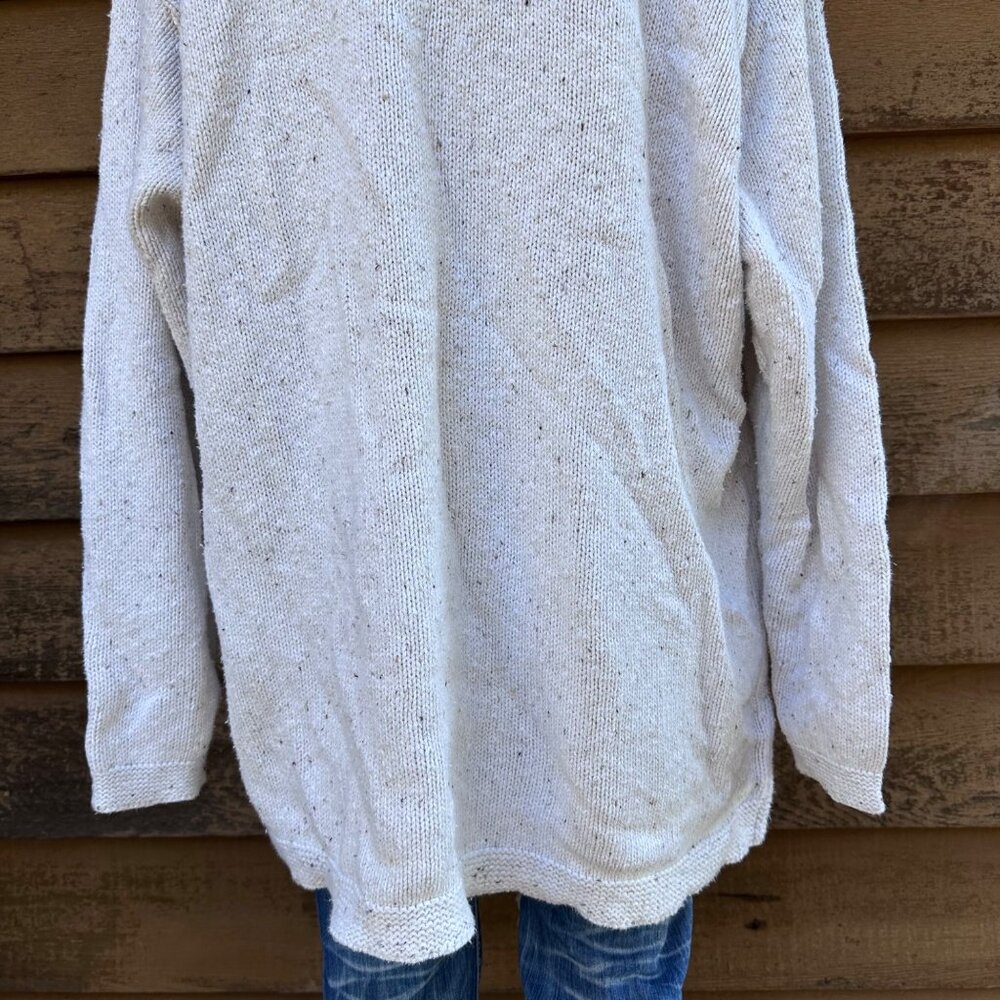 Vintage Off-White Mock Neck Sweater Womens 3X Cotton Blend Knit Made In USA Rust - Picture 9 of 9